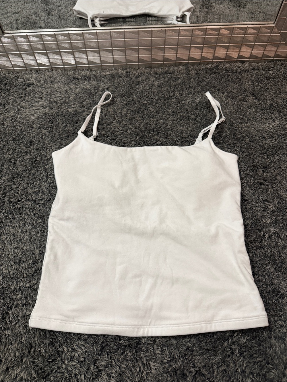 Abercrombie & Fitch White Adjustable Strap Camisole